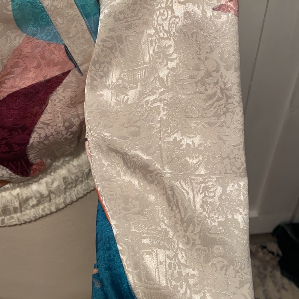 Anthropologie Elevenses Silky Geometric Bomber Jacket - Picture 3 of 6